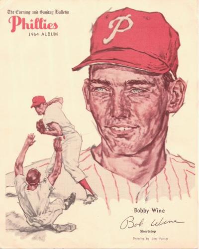 1964 Philadelphia Bulletin Philadelphia Phillies Album (Premium Version) #NNO Bobby Wine Front