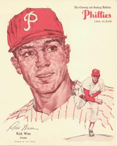 1964 Philadelphia Bulletin Philadelphia Phillies Album (Premium Version) #NNO Rick Wise Front