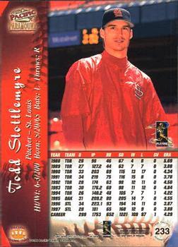 1998 Pacific Paramount - Gold #233 Todd Stottlemyre Back