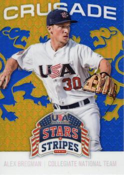 2015 Panini USA Baseball Stars & Stripes - Crusade Blue #6 Alex Bregman Front