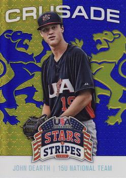 2015 Panini USA Baseball Stars & Stripes - Crusade Blue #53 John Dearth Front