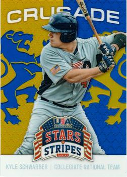 2015 Panini USA Baseball Stars & Stripes - Crusade Blue #63 Kyle Schwarber Front
