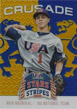 2015 Panini USA Baseball Stars & Stripes - Crusade Blue #78 Nick Madrigal Front
