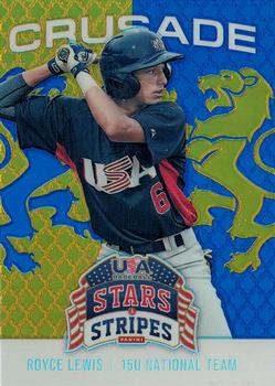 2015 Panini USA Baseball Stars & Stripes - Crusade Blue #85 Royce Lewis Front