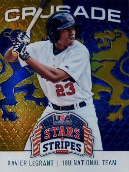 2015 Panini USA Baseball Stars & Stripes - Crusade Blue #99 Xavier LeGrant Front