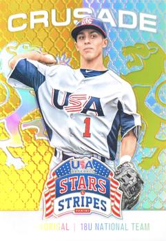 2015 Panini USA Baseball Stars & Stripes - Crusade Gold #78 Nick Madrigal Front