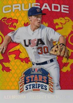 2015 Panini USA Baseball Stars & Stripes - Crusade Red #6 Alex Bregman Front