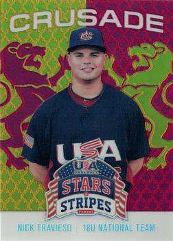 2015 Panini USA Baseball Stars & Stripes - Crusade Red #79 Nick Travieso Front