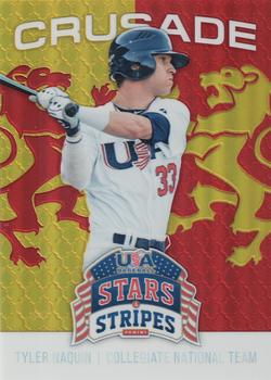 2015 Panini USA Baseball Stars & Stripes - Crusade Red #98 Tyler Naquin Front