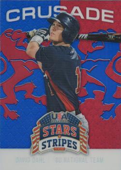 2015 Panini USA Baseball Stars & Stripes - Crusade Red / Blue #29 David Dahl Front