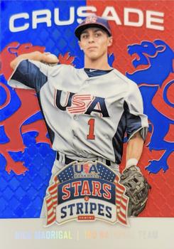 2015 Panini USA Baseball Stars & Stripes - Crusade Red / Blue #78 Nick Madrigal Front