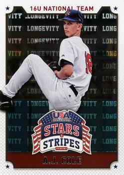2015 Panini USA Baseball Stars & Stripes - Longevity #1 A.J. Cole Front