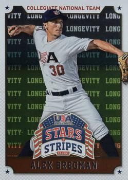 2015 Panini USA Baseball Stars & Stripes - Longevity #6 Alex Bregman Front