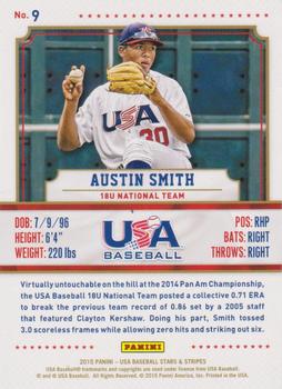 2015 Panini USA Baseball Stars & Stripes - Longevity #9 Austin Smith Back