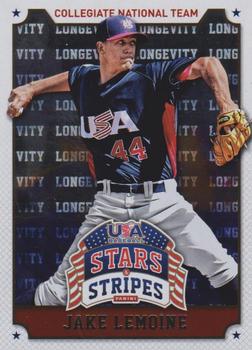 2015 Panini USA Baseball Stars & Stripes - Longevity #47 Jake Lemoine Front