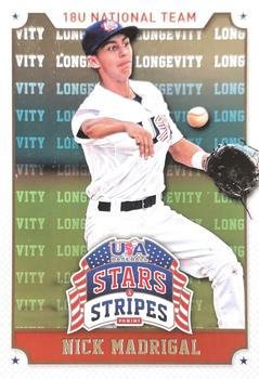 2015 Panini USA Baseball Stars & Stripes - Longevity #78 Nick Madrigal Front