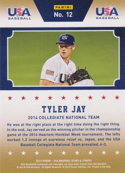 2015 Panini USA Baseball Stars & Stripes - Champions #12 Tyler Jay Back