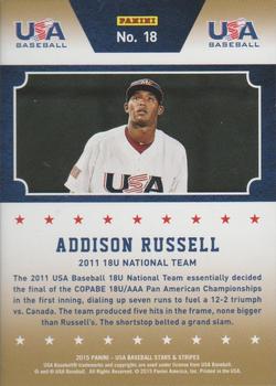 2015 Panini USA Baseball Stars & Stripes - Champions #18 Addison Russell Back