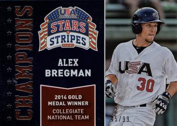 2015 Panini USA Baseball Stars & Stripes - Champions Foil #3 Alex Bregman Front