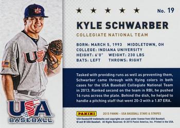 2015 Panini USA Baseball Stars & Stripes - Diamond Kings #19 Kyle Schwarber Back