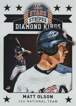 2015 Panini USA Baseball Stars & Stripes - Diamond Kings Foil #20 Matt Olson Front