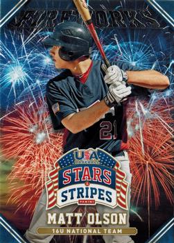 2015 Panini USA Baseball Stars & Stripes - Fireworks #3 Matt Olson Front