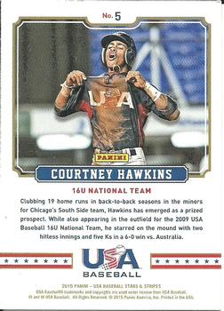 2015 Panini USA Baseball Stars & Stripes - Fireworks #5 Courtney Hawkins Back