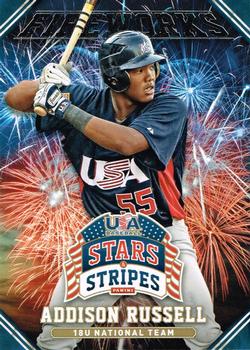 2015 Panini USA Baseball Stars & Stripes - Fireworks #9 Addison Russell Front