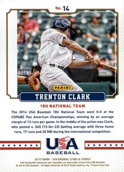 2015 Panini USA Baseball Stars & Stripes - Fireworks #14 Trenton Clark Back