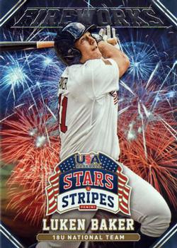 2015 Panini USA Baseball Stars & Stripes - Fireworks #15 Luken Baker Front