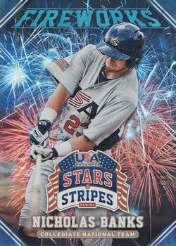 2015 Panini USA Baseball Stars & Stripes - Fireworks Holofoil #23 Nicholas Banks Front
