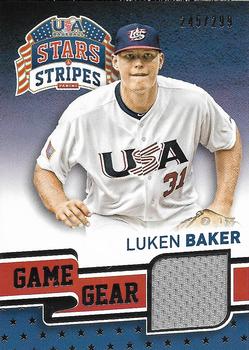2015 Panini USA Baseball Stars & Stripes - Game Gear Materials #67 Luken Baker Front