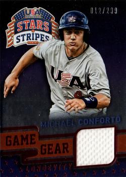 2015 Panini USA Baseball Stars & Stripes - Game Gear Materials #74 Michael Conforto Front