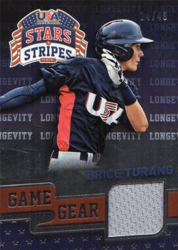 2015 Panini USA Baseball Stars & Stripes - Game Gear Materials Longevity #16 Brice Turang Front