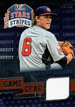 2015 Panini USA Baseball Stars & Stripes - Game Gear Materials Longevity #55 Kolby Allard Front
