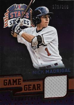 2015 Panini USA Baseball Stars & Stripes - Game Gear Materials Longevity Ruby #78 Nick Madrigal Front