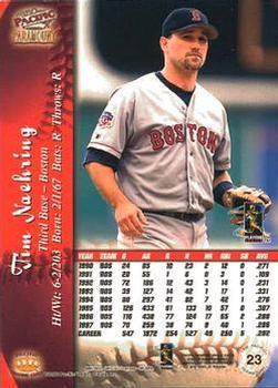 1998 Pacific Paramount - Red #23 Tim Naehring Back