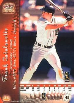 1998 Pacific Paramount - Red #45 Frank Catalanotto Back