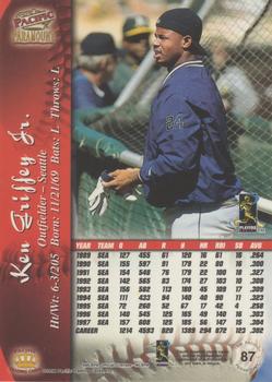 1998 Pacific Paramount - Red #87 Ken Griffey Jr. Back