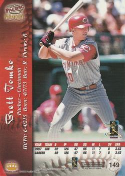1998 Pacific Paramount - Red #149 Brett Tomko Back