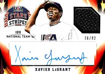 2015 Panini USA Baseball Stars & Stripes - Jersey Signatures #99 Xavier LeGrant Front
