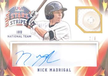 2015 Panini USA Baseball Stars & Stripes - Jersey Signatures Buttons #78 Nick Madrigal Front