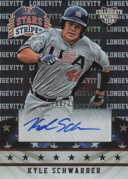 2015 Panini USA Baseball Stars & Stripes - Longevity Signatures #63 Kyle Schwarber Front