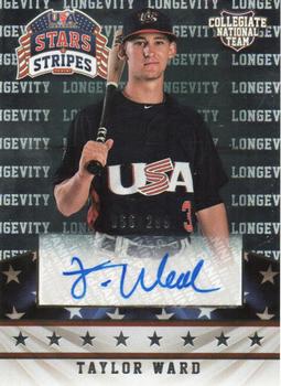 2015 Panini USA Baseball Stars & Stripes - Longevity Signatures #90 Taylor Ward Front