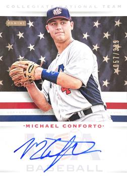 2015 Panini USA Baseball Stars & Stripes - Longevity Signatures Holofoil #75 Michael Conforto Front