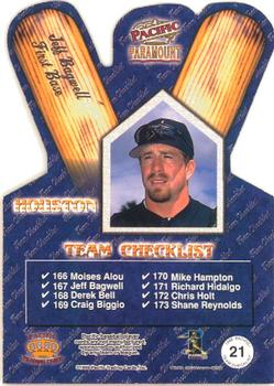 1998 Pacific Paramount - Team Checklists #21 Jeff Bagwell Back
