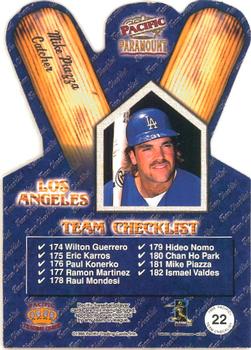 1998 Pacific Paramount - Team Checklists #22 Mike Piazza Back