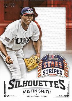 2015 Panini USA Baseball Stars & Stripes - Silhouettes Jerseys #10 Austin Smith Front