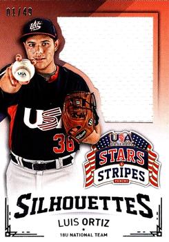 2015 Panini USA Baseball Stars & Stripes - Silhouettes Jerseys #65 Luis Ortiz Front