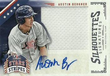 2015 Panini USA Baseball Stars & Stripes - Silhouettes Signature Jerseys #8 Austin Bergner Front